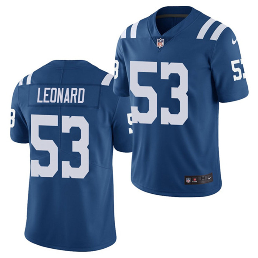 Toddlers Blue Indianapolis Colts #53 Darius Leonard Vapor Untouchable Limited Stitched Jersey